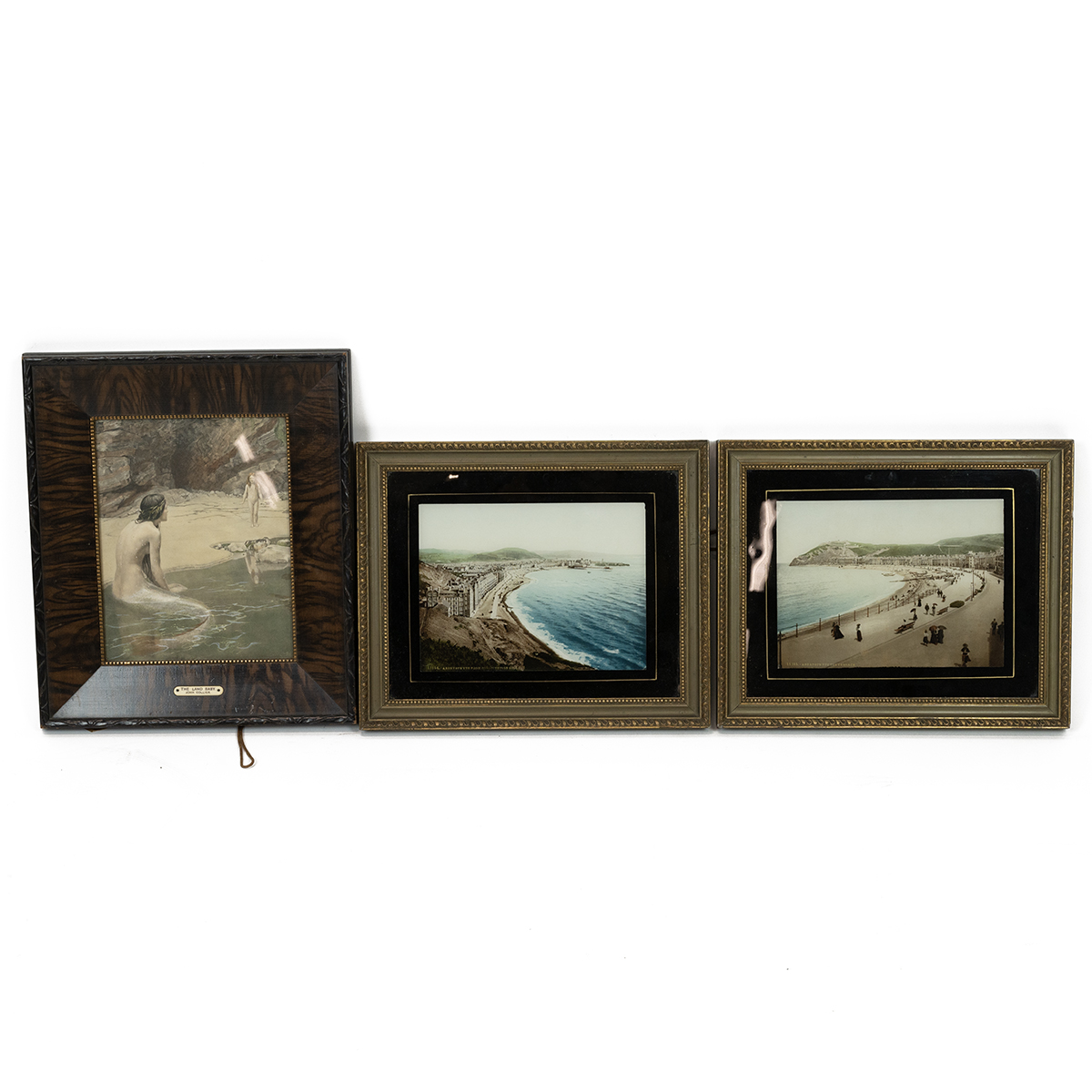 Two Views of Aberystwyth, early photochromes, circa 1900, both 22.5 x 17cm, framed and glazed (fr...