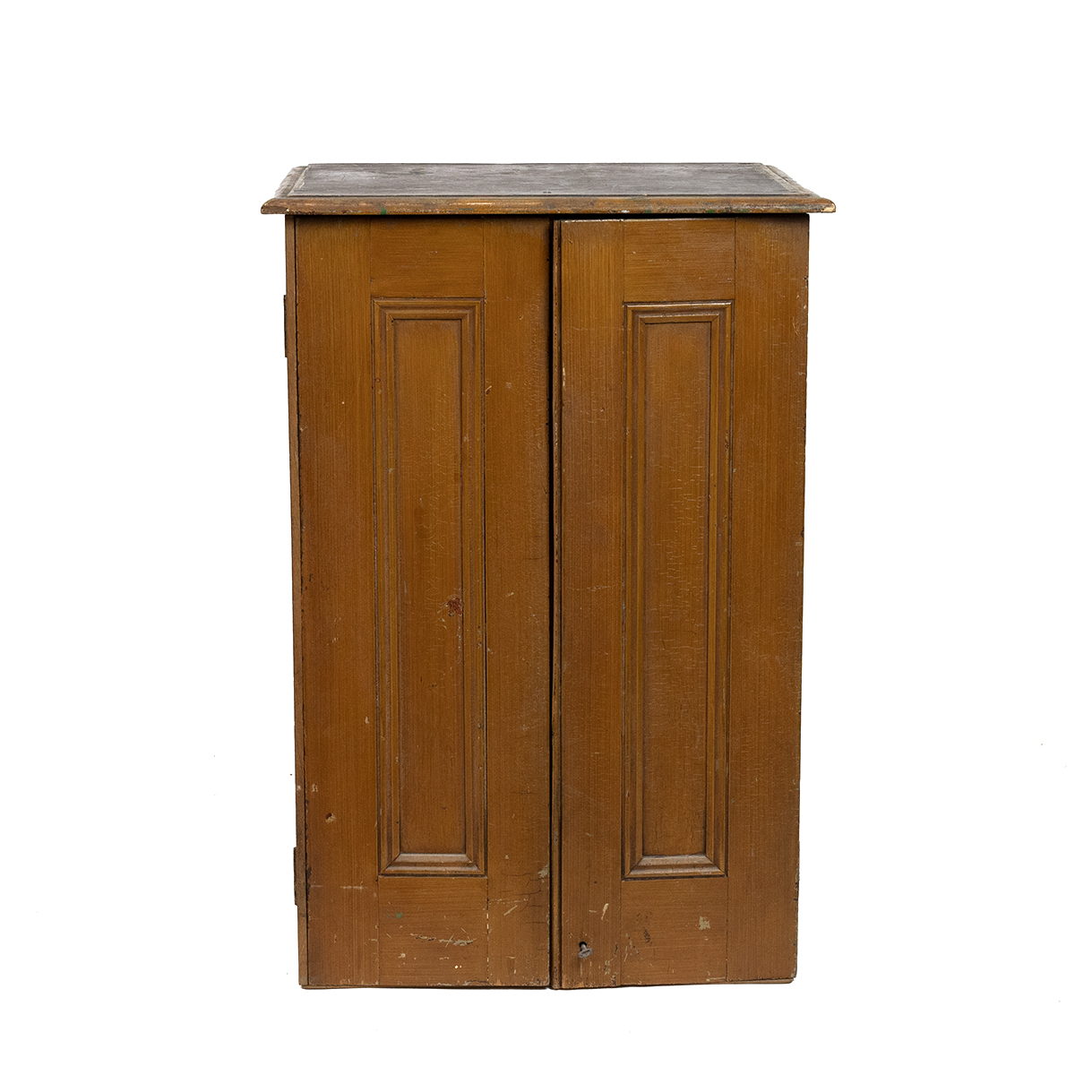 Early 20th Century pine haberdasher's cabinet with lockable panel doors opening to reveal 18 draw... - Image 2 of 4