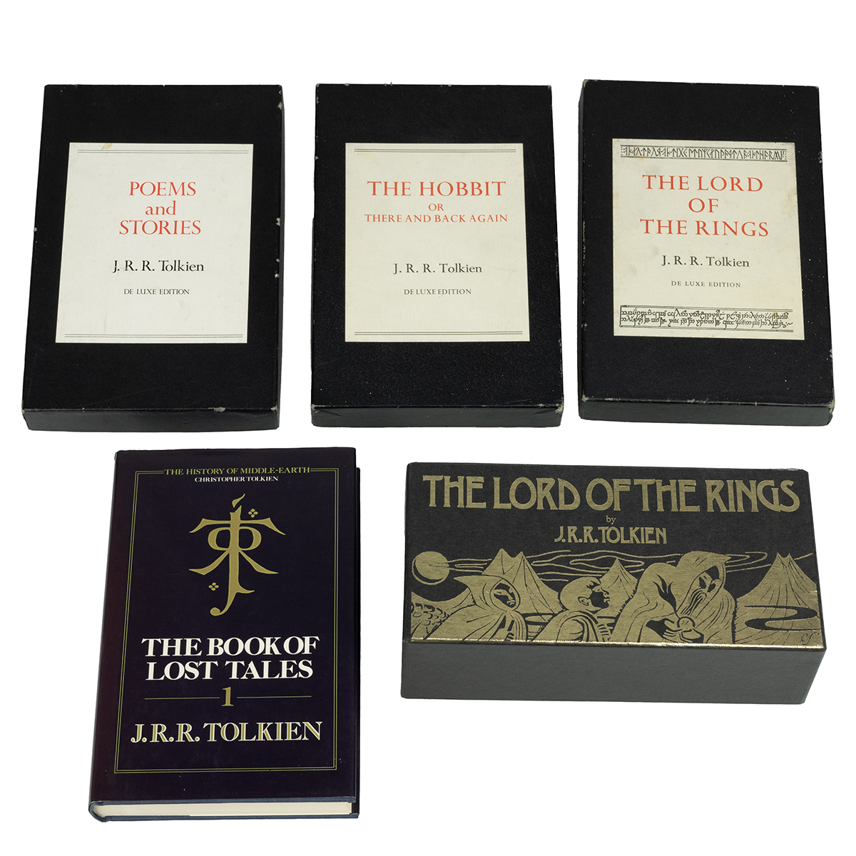 J.R.R.Tolkien interest - three De Luxe Edition books to include: "The Hobbit" (De Luxe First Edit...
