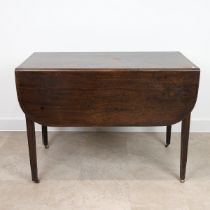 Georgian mahogany Pembroke table with string inlay detail and draw to either side. H 70cm, W 97cm...