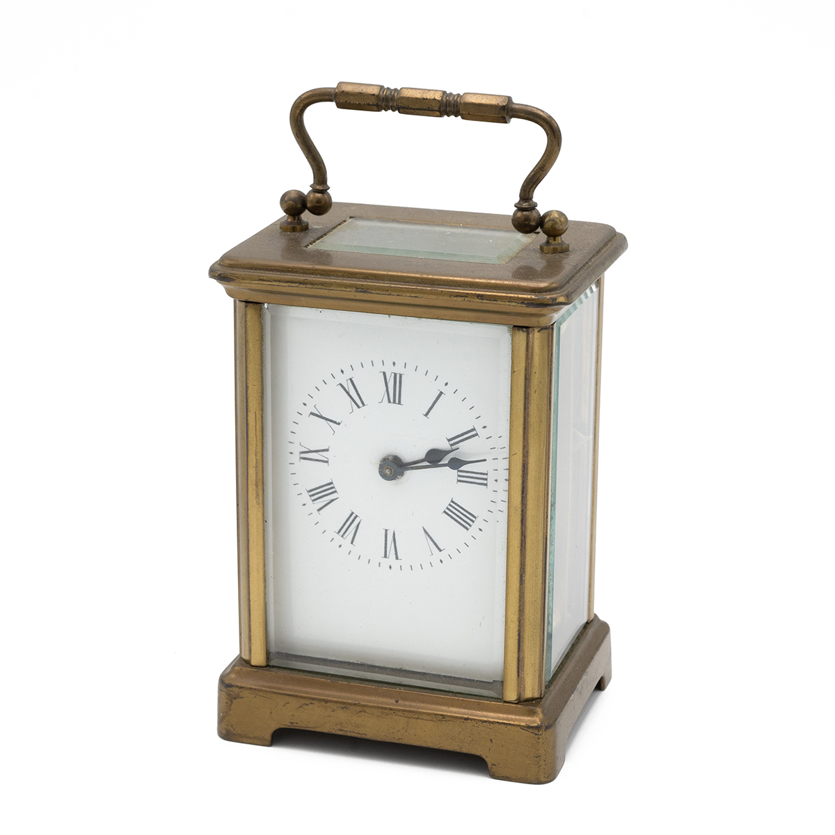 Late 19th or early 20th Century brass cased carriage clock of typical form with five glass panels... - Image 2 of 4