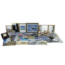 Concorde Memorabilia collection to include framed prints, VHS tapes, unopened Concorde Calendars,...