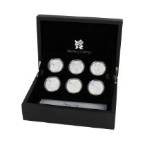 2010 Celebration of Britain London 2012 Olympics 'Spirit Collection' set of six 925 silver proof ...