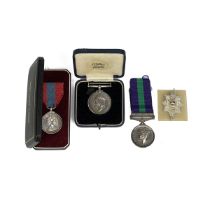 Father & Son Medals. WW1 Defence medal for SR-9592 GNR. E Futcher R.A. and George VI service meda...