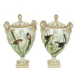 In the manner of Thomas Bott for Kerr & Binns Royal Worcester, circa 1850's, a pair of pot pourri...