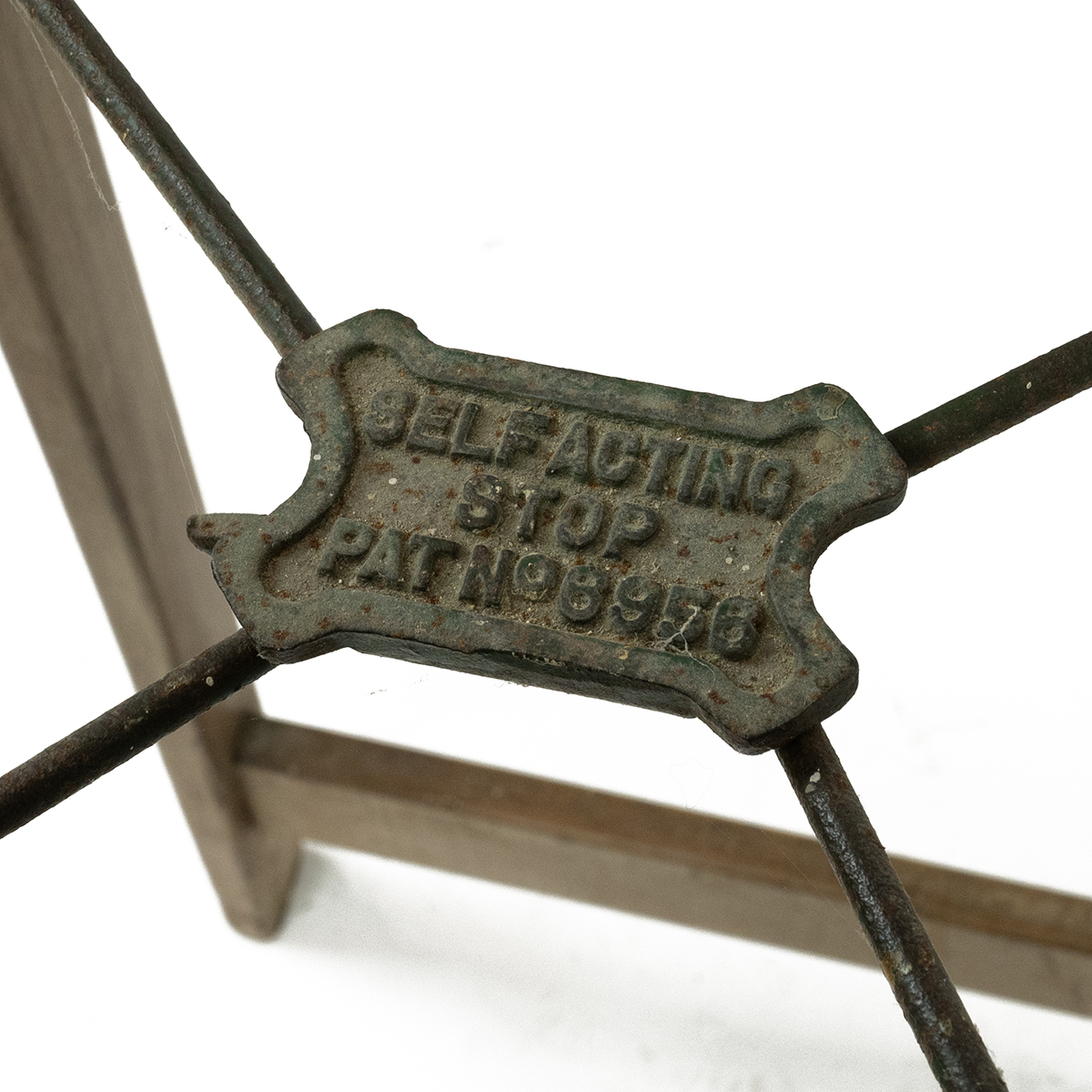 Late 19th Century "Simplex Ladder" step ladder with a "Self Acting Stop", six steps with hand gra... - Image 3 of 3