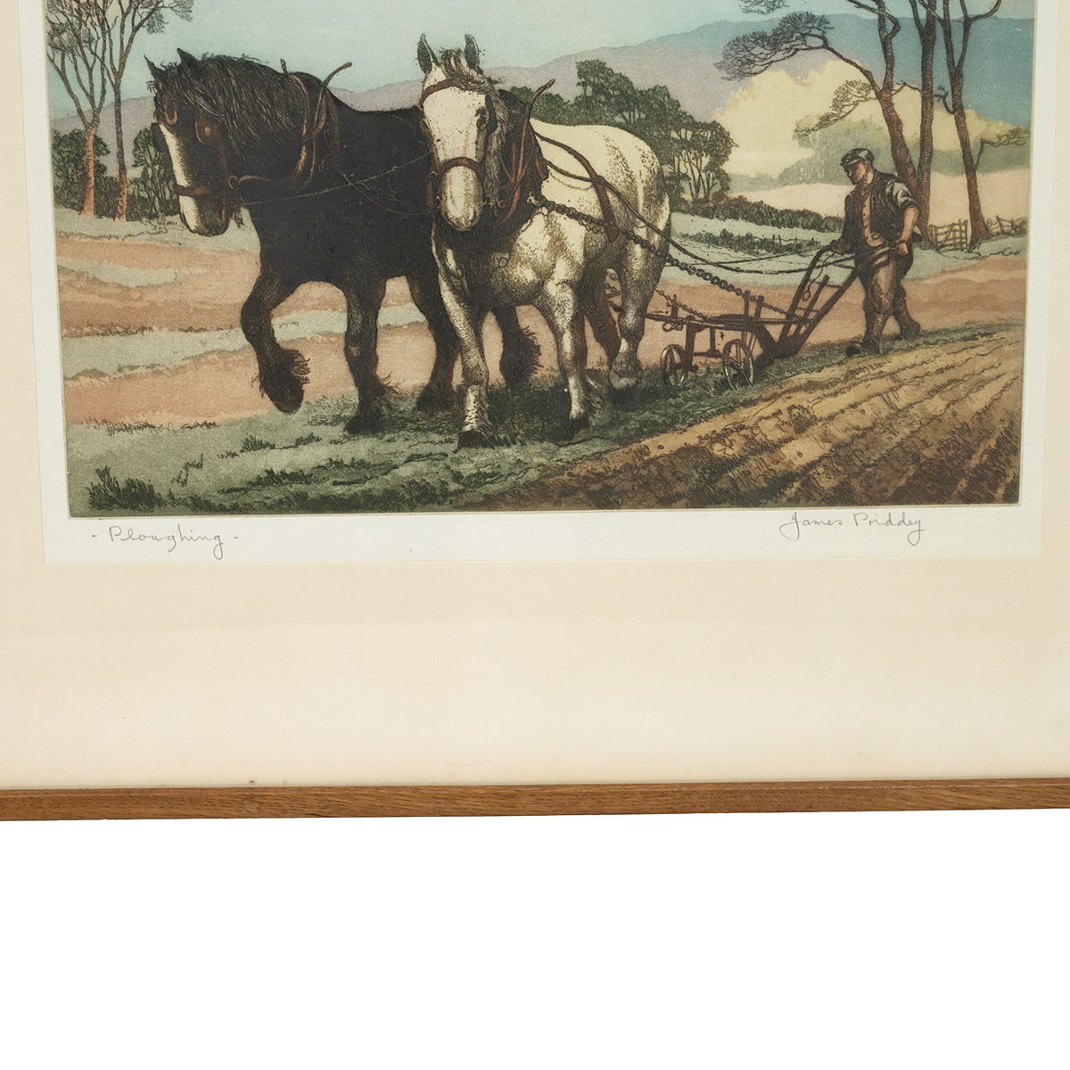 James Priddey (1916-1980), Ploughing, etching and aquatint printed in colours, on wove paper, wit... - Image 3 of 3