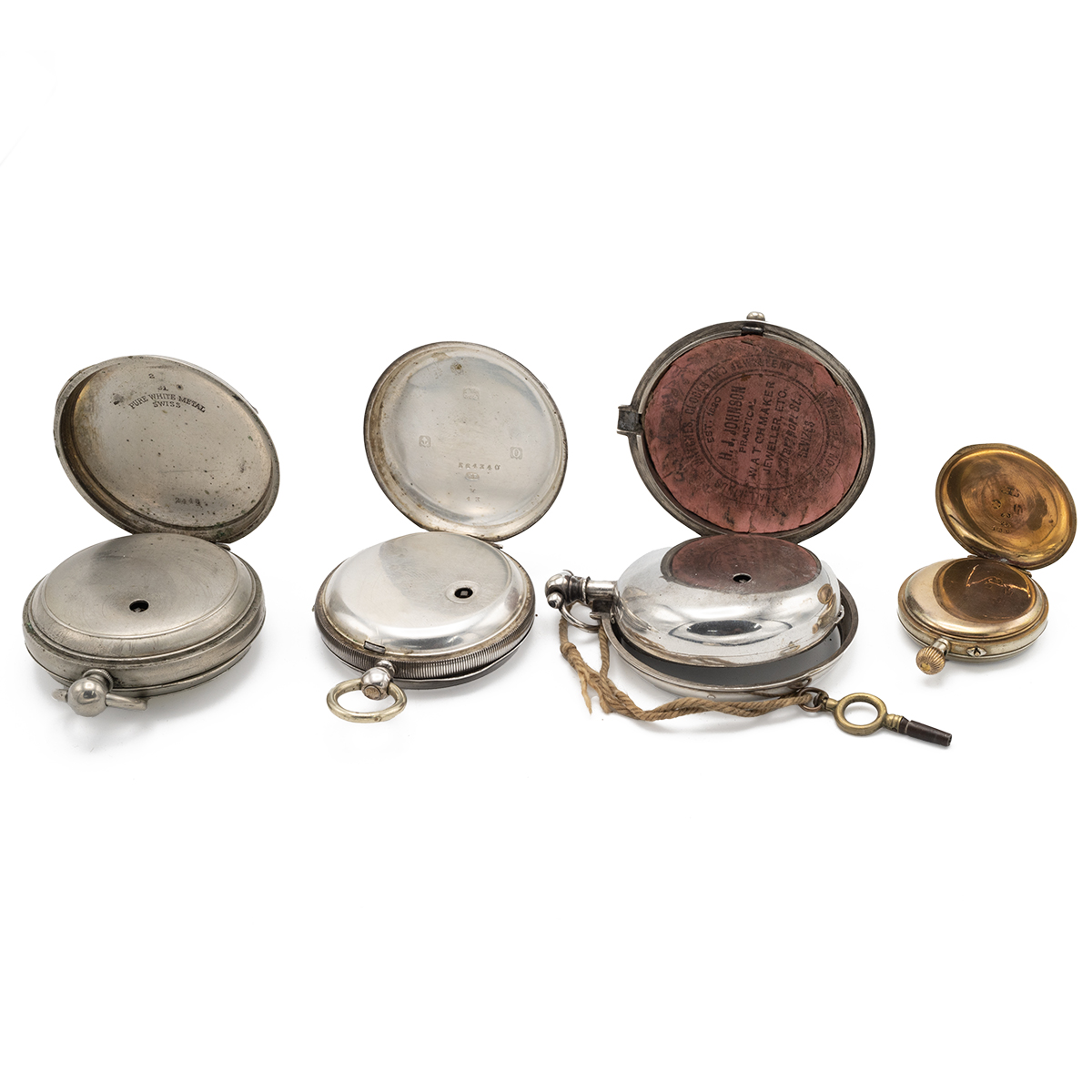 2x silver pocket watches including a pair-cased pocket watch, along with a 'Satisfaction' pocket ... - Image 3 of 6