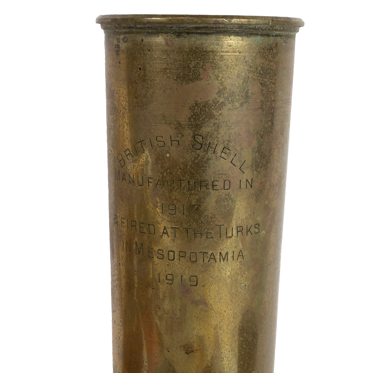 Mixed group of mainly WW1 & WW2 military collectables. WW1 shell case engraved 'British shell man... - Image 2 of 3