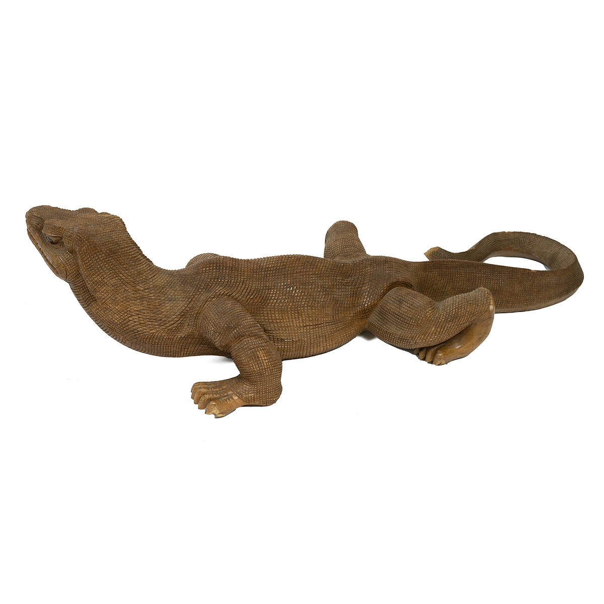 Large vintage wooden carved Komodo Dragon. L 99cm, H 25cm, W34cm. - Image 4 of 4