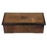 C. Paillard & Co Music box. 8 air 34 tooth model in walnut case with decal to lid. Gold coloured ...