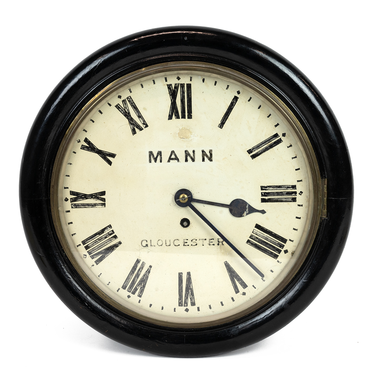 Railway Interest - an early 20th Century station wall clock - with Fusee 8 day single train movem... - Image 2 of 6