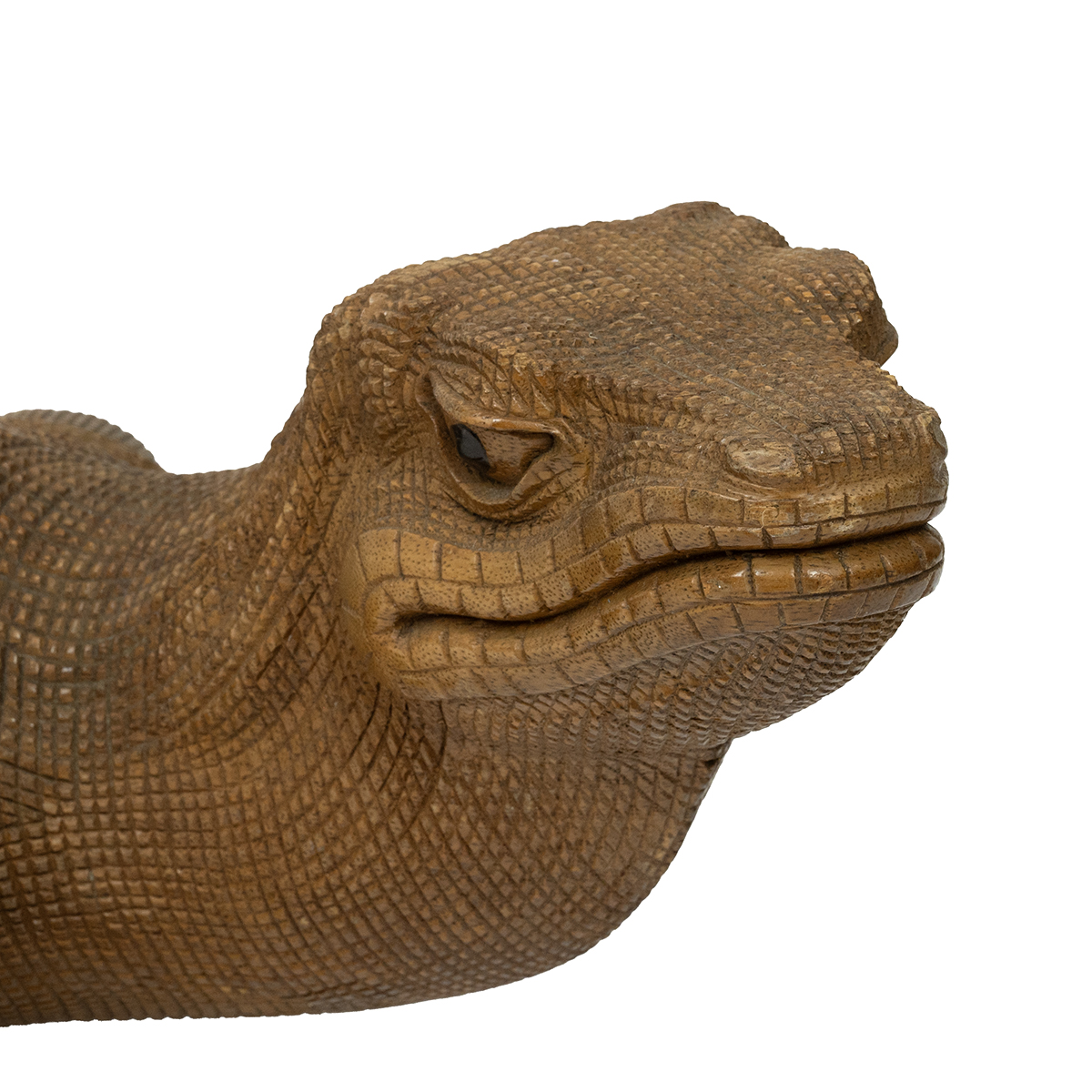 Large vintage wooden carved Komodo Dragon. L 99cm, H 25cm, W34cm. - Image 2 of 4