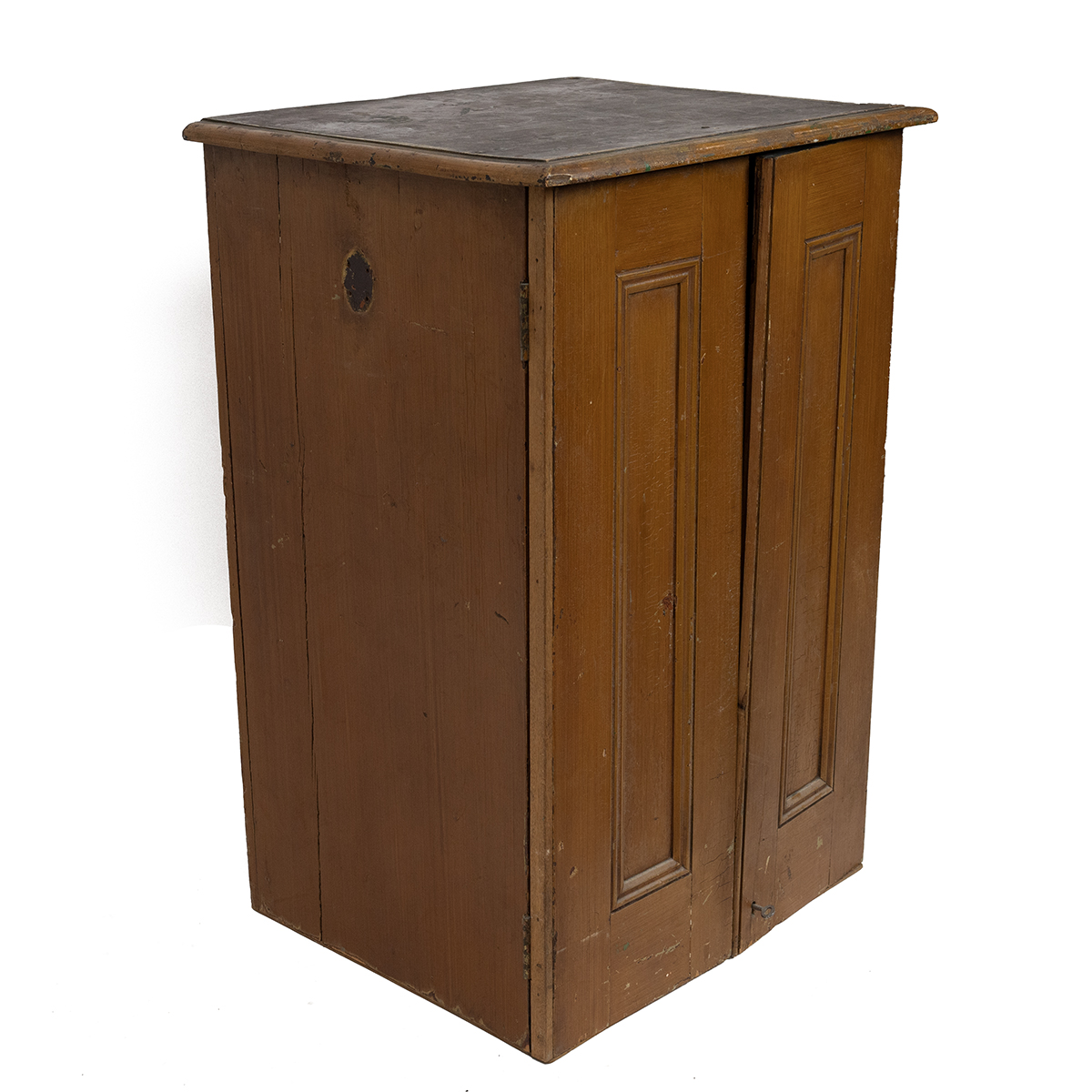 Early 20th Century pine haberdasher's cabinet with lockable panel doors opening to reveal 18 draw... - Image 4 of 4