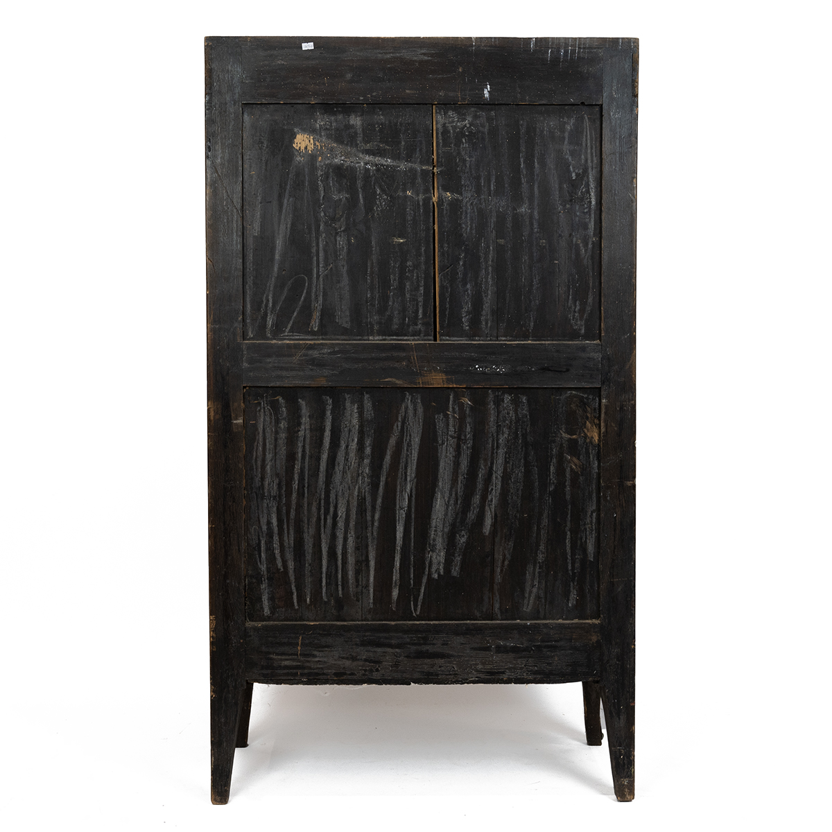 Mid 19th Century French walnut secretaire with parquetry and gilt metal detailing and black marbl... - Image 6 of 6