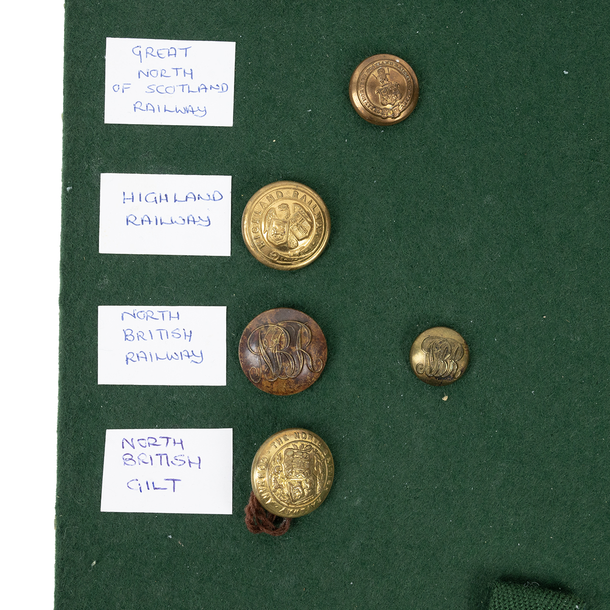 Group of Scottish line railway buttons. Caledonian, Dundee & Arbroath, Glasgow Barrhead & Kilmarn... - Image 2 of 2