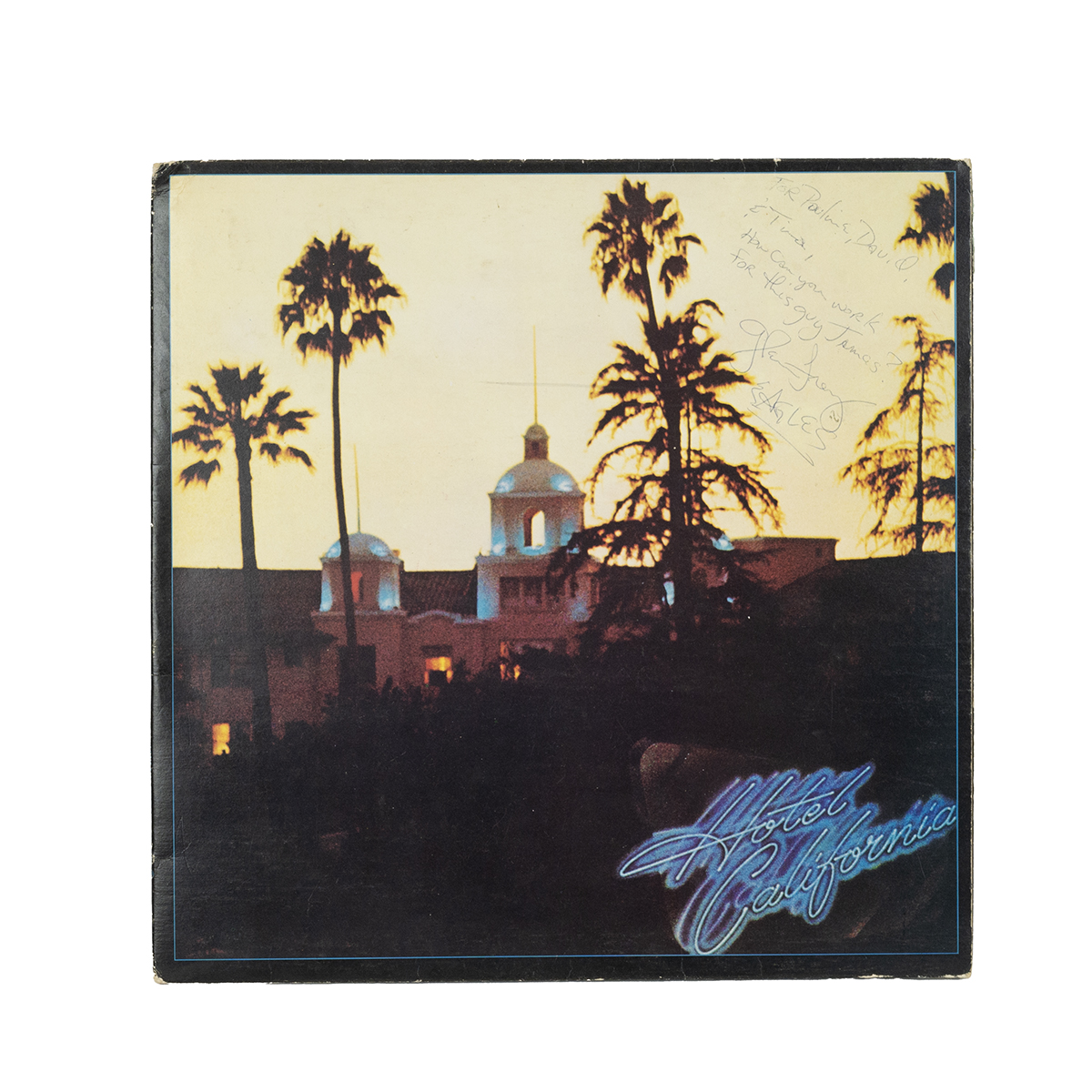 Eagles - An original Eagles Hotel California LP vinyl album, with poster and the cover signed by ... - Image 2 of 3