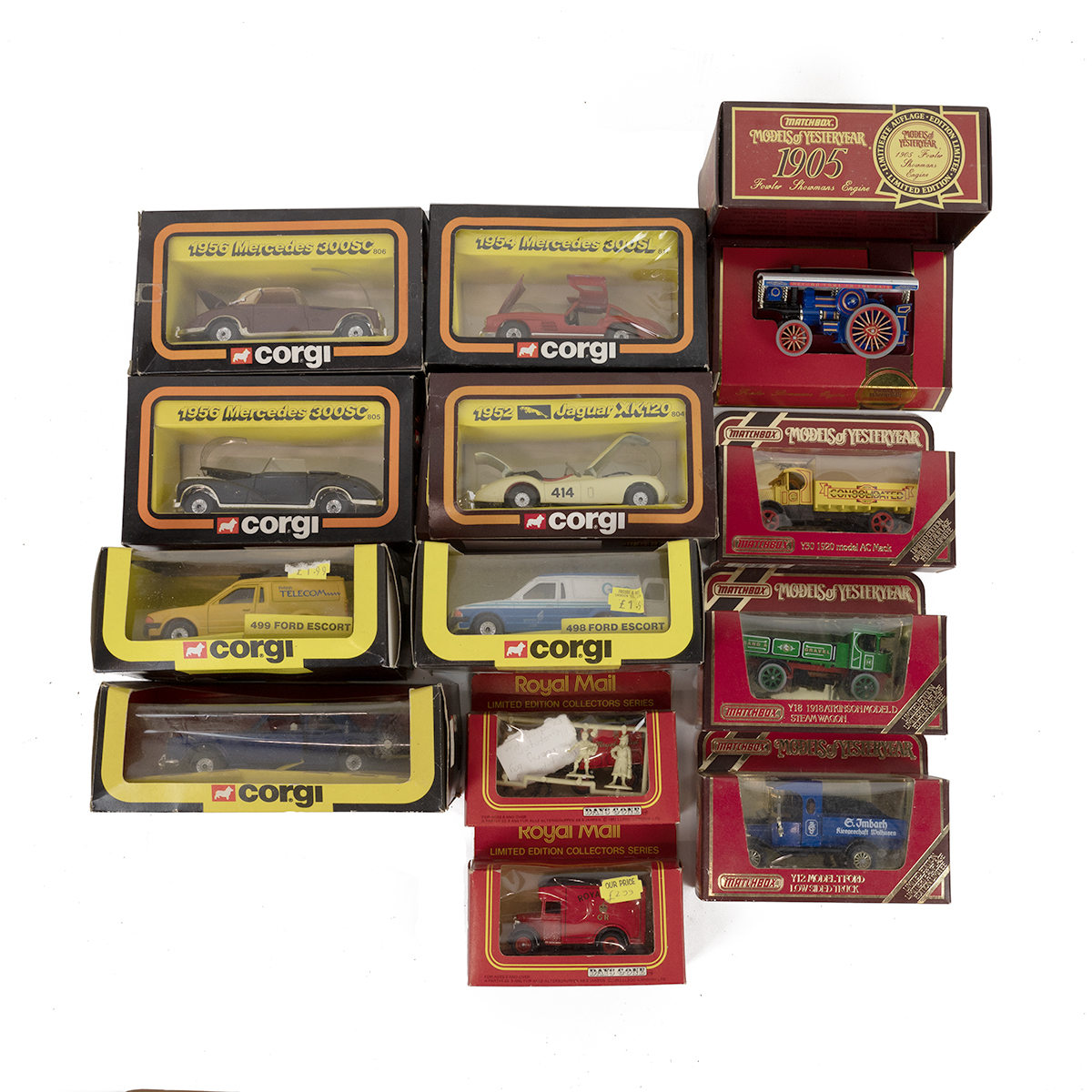Quantity of boxed Corgi Classics and Matchbox Models of Yesteryear toy cars (16).