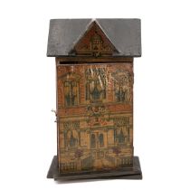 Small 19th Century Dolls House c1880s. Wooden construction with paper exterior depicting a Georgi...