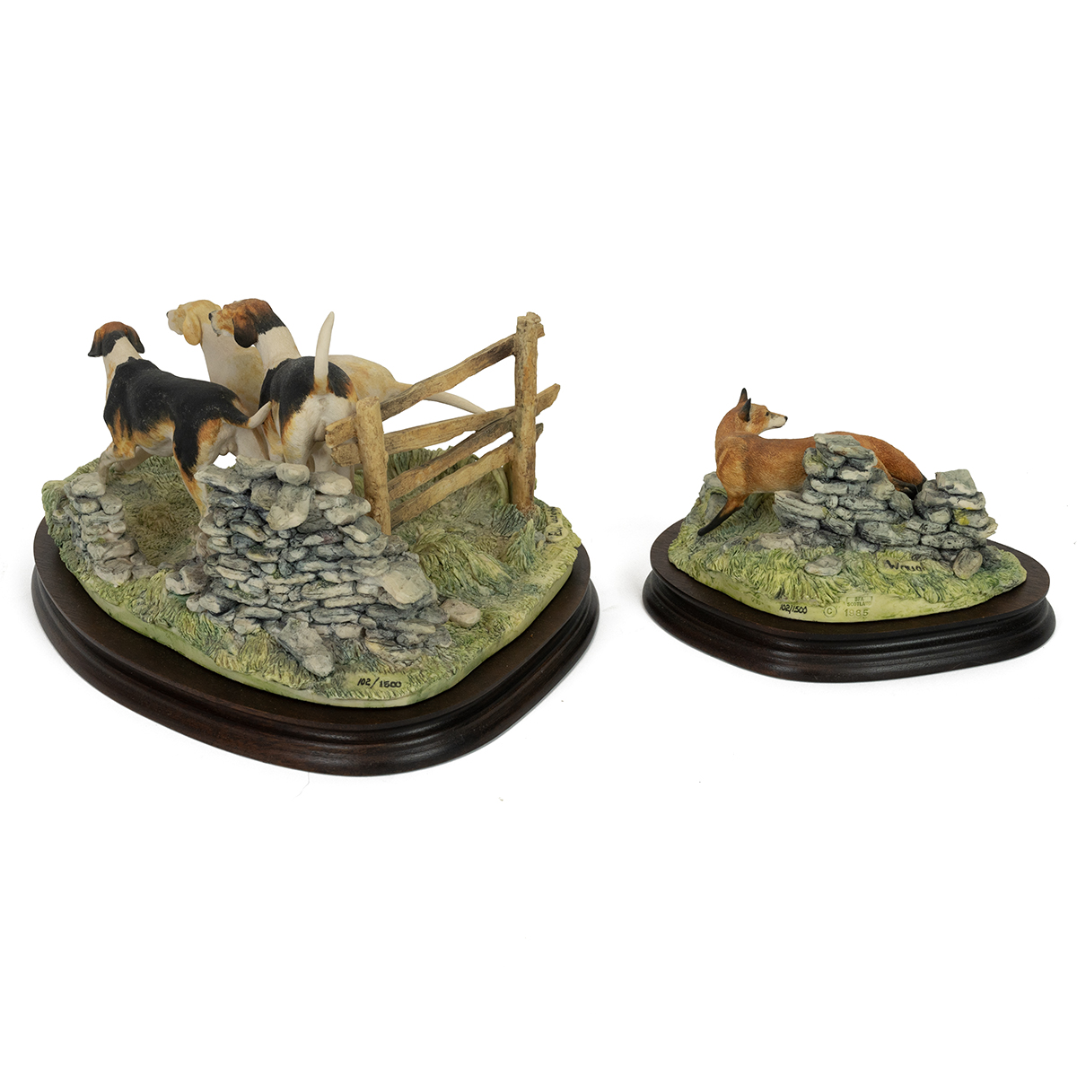 Border Fine Arts "Forrard Away" Limited Edition (figurines in two parts - the first hounds leapin... - Image 2 of 5