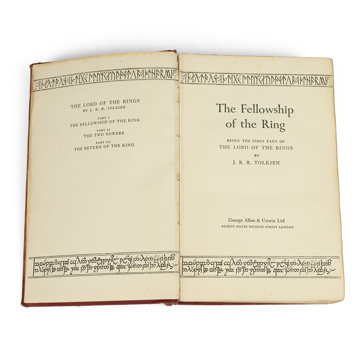 J.R.R.Tolkien Lord of the Rings Trilogy - First Editions comprising Fellowship of the Ring, 1st E... - Image 4 of 7