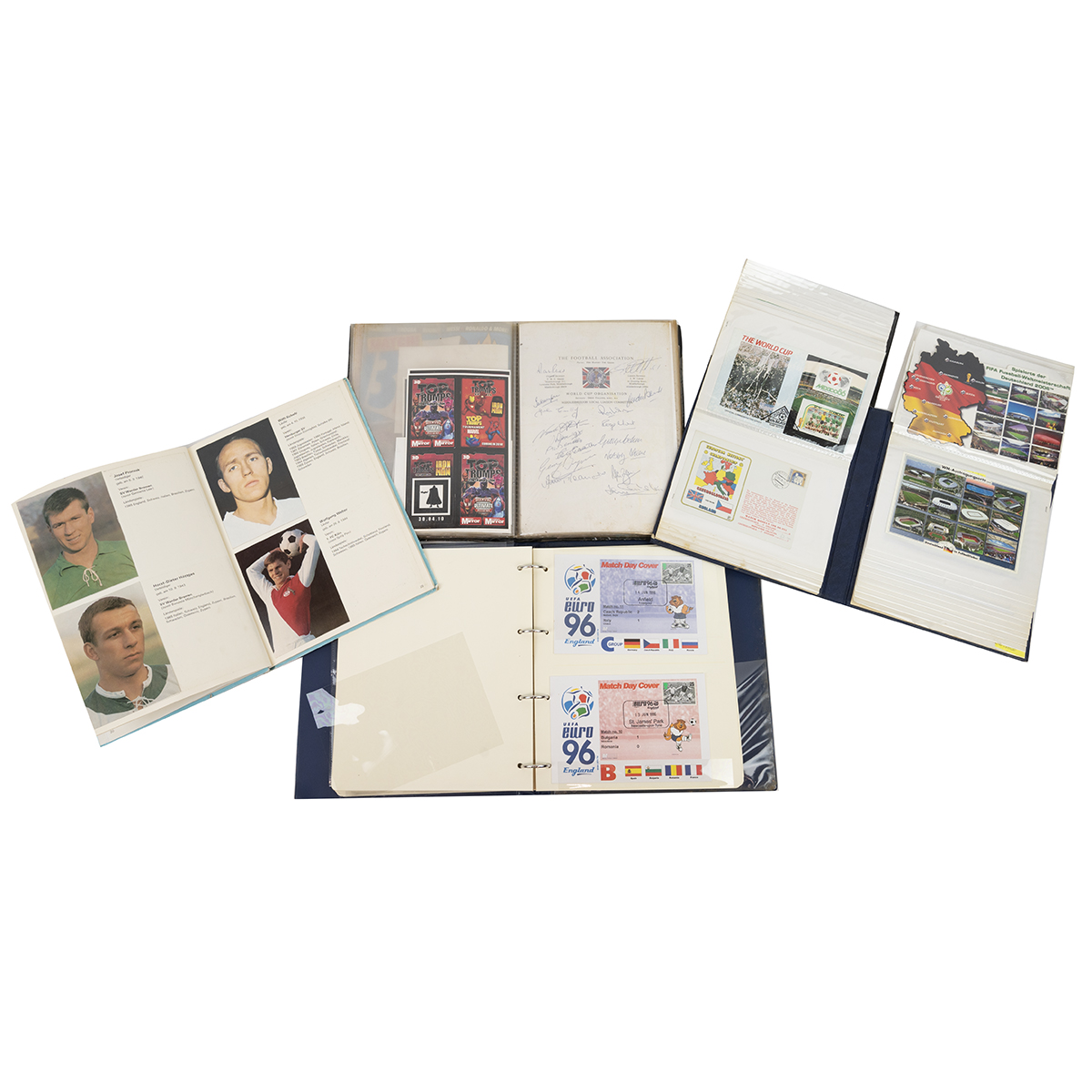 Sporting autographs and World Cup first day cover stamps to include Wayne Rooney (Manchester Unit...