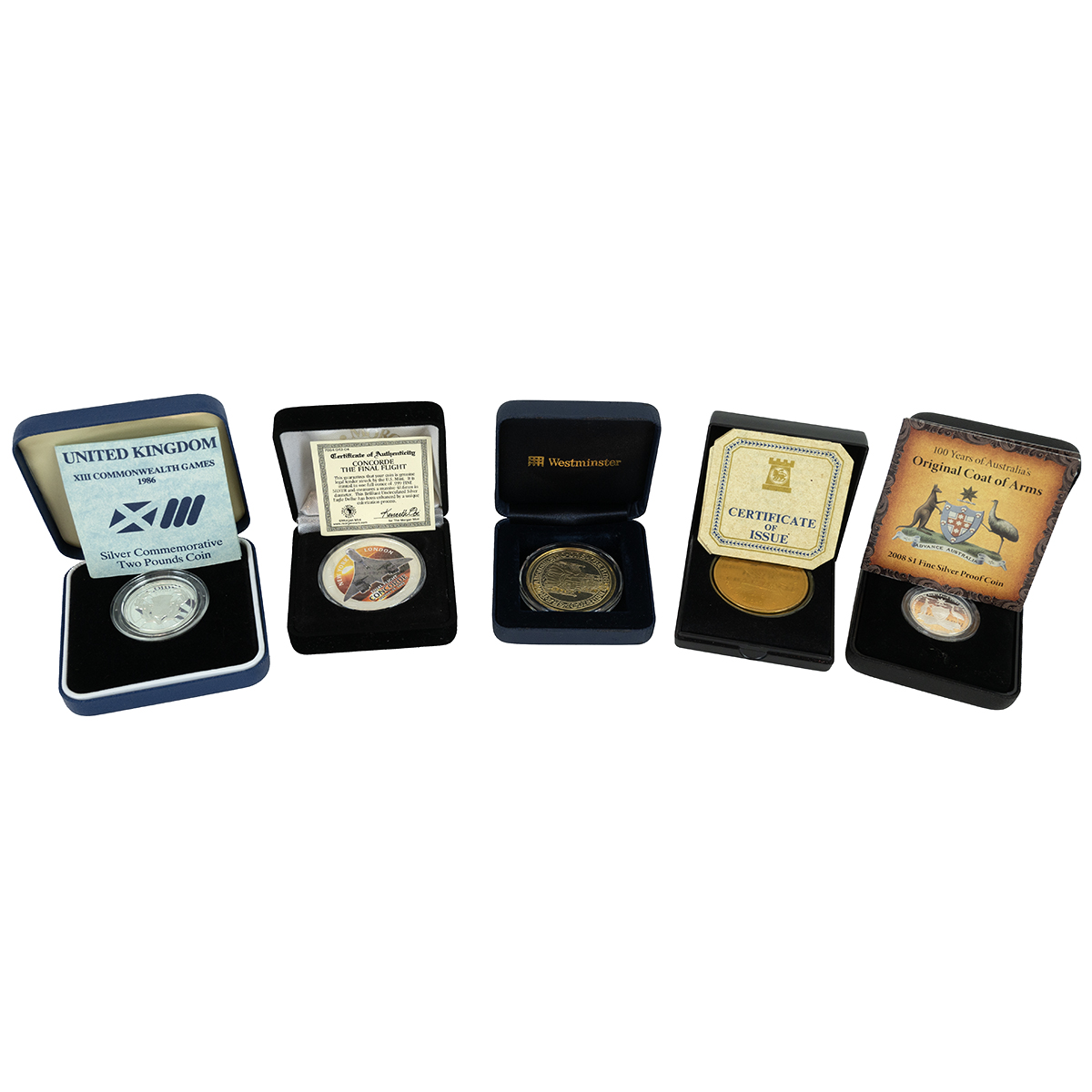 Eight (8) silver proof and base metal collectors coins. Includes (1) 1978 Pobjoy Mint Isle of Man... - Image 2 of 2