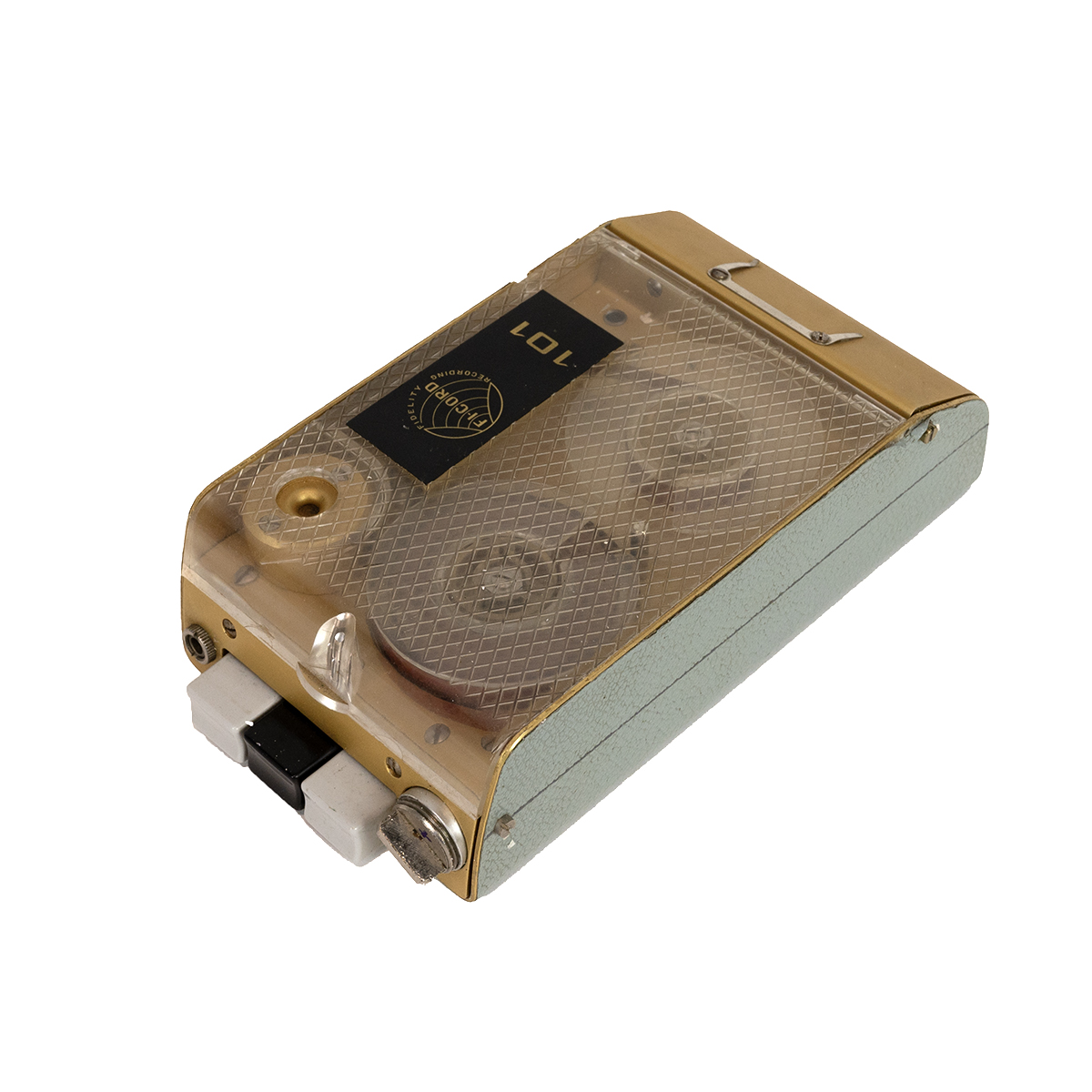 Spy Interest- FiCord 101s Miniature Reel to Reel Tape Recorder. Early 1960s. Blue Bondeen cover w... - Bild 2 aus 2