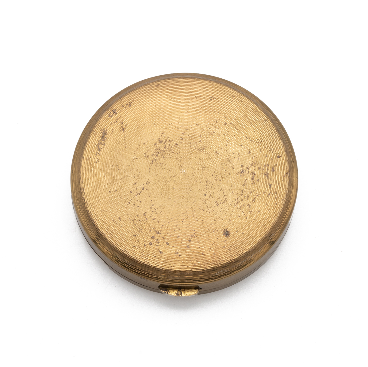 1950s musical compact, made by Swiss company Reuge Sainte-Croix, with gilt metal case and blue en... - Bild 5 aus 5