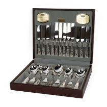 Viners silver plated 44 piece canteen of cutlery, in a fitted case.