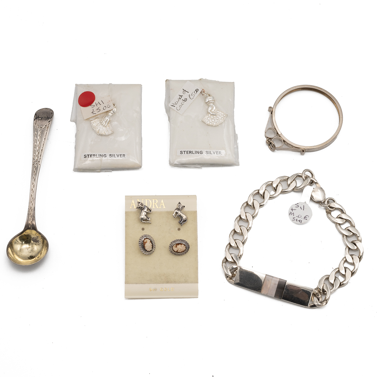 Collection of silver new/old stock jewellery to include a silver crown coin holder, two silver ne... - Image 2 of 4