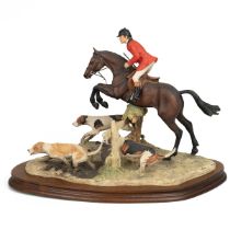 Border Fine Arts - "Hulloa Away" limited edition figurine (99/500) on wooden stand (H approximate...