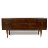Mid Century Stonehill Furniture Ltd sideboard comprising central cupboard with two drawers openin...