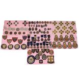 Collection of Rifle Association badges, cloth patches and medals c1850s- 1960s . Badges and medal...