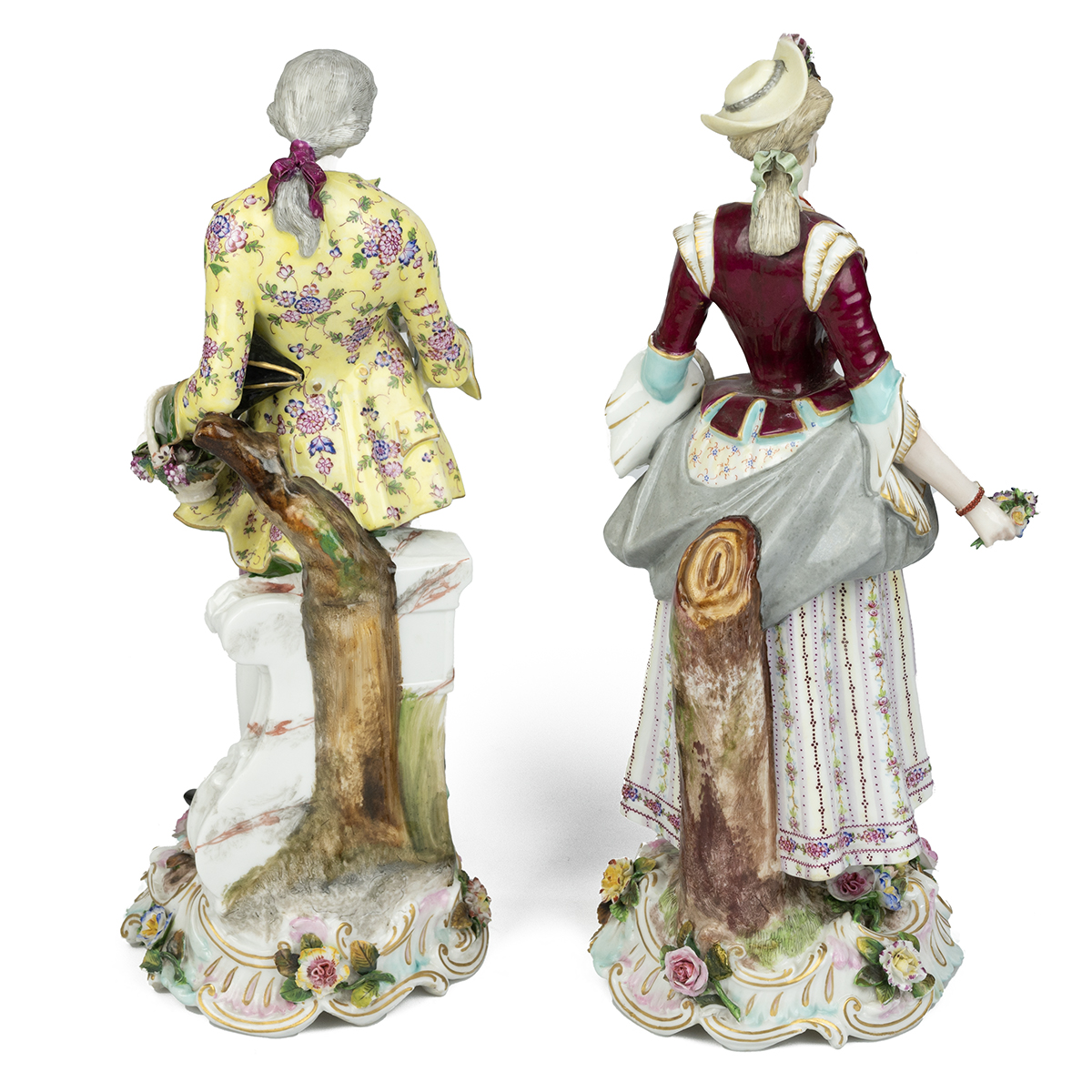 Meissen - A pair of late 18th or early 19th century large porcelain figures often referred to as ... - Image 2 of 4