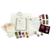 Post Office Imperial Service medal in case and certificates issued c1932 for 44 year service. Als...