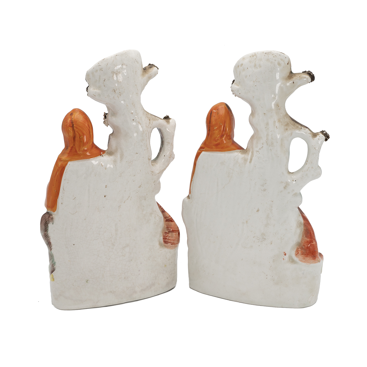 Little Red Riding Hood - two Staffordshire fallback spill vases, circa 1850. Little Red Riding Ho... - Image 2 of 3