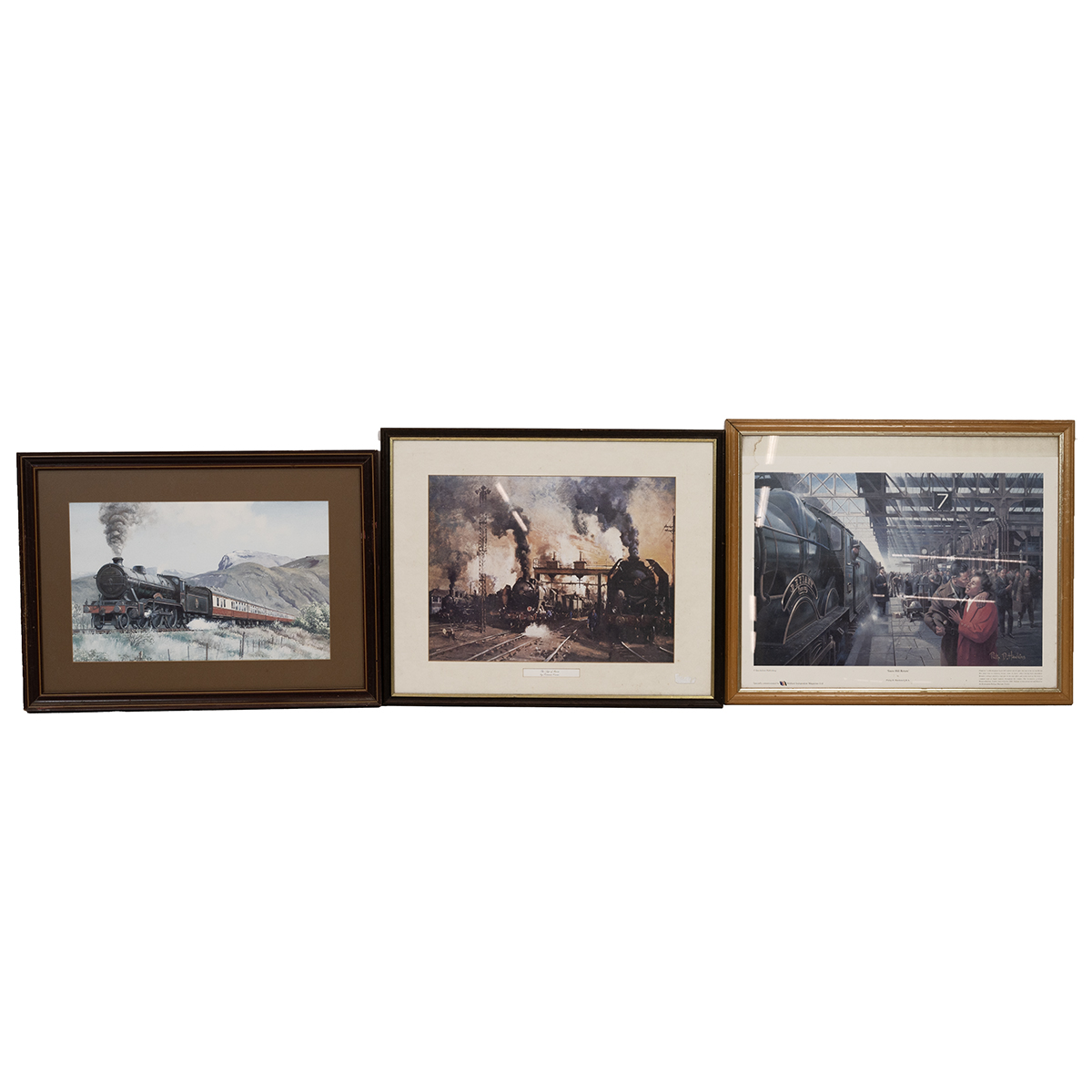 Group of vintage framed Railway theme prints ( 6). Includes images by Norman Elwood, Terence Cune... - Image 2 of 2