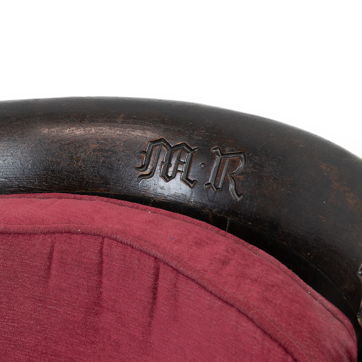 Midland Railway wooden 'Captain's' style desk chair, early 20th Century. Turned and spindle suppo... - Image 4 of 4