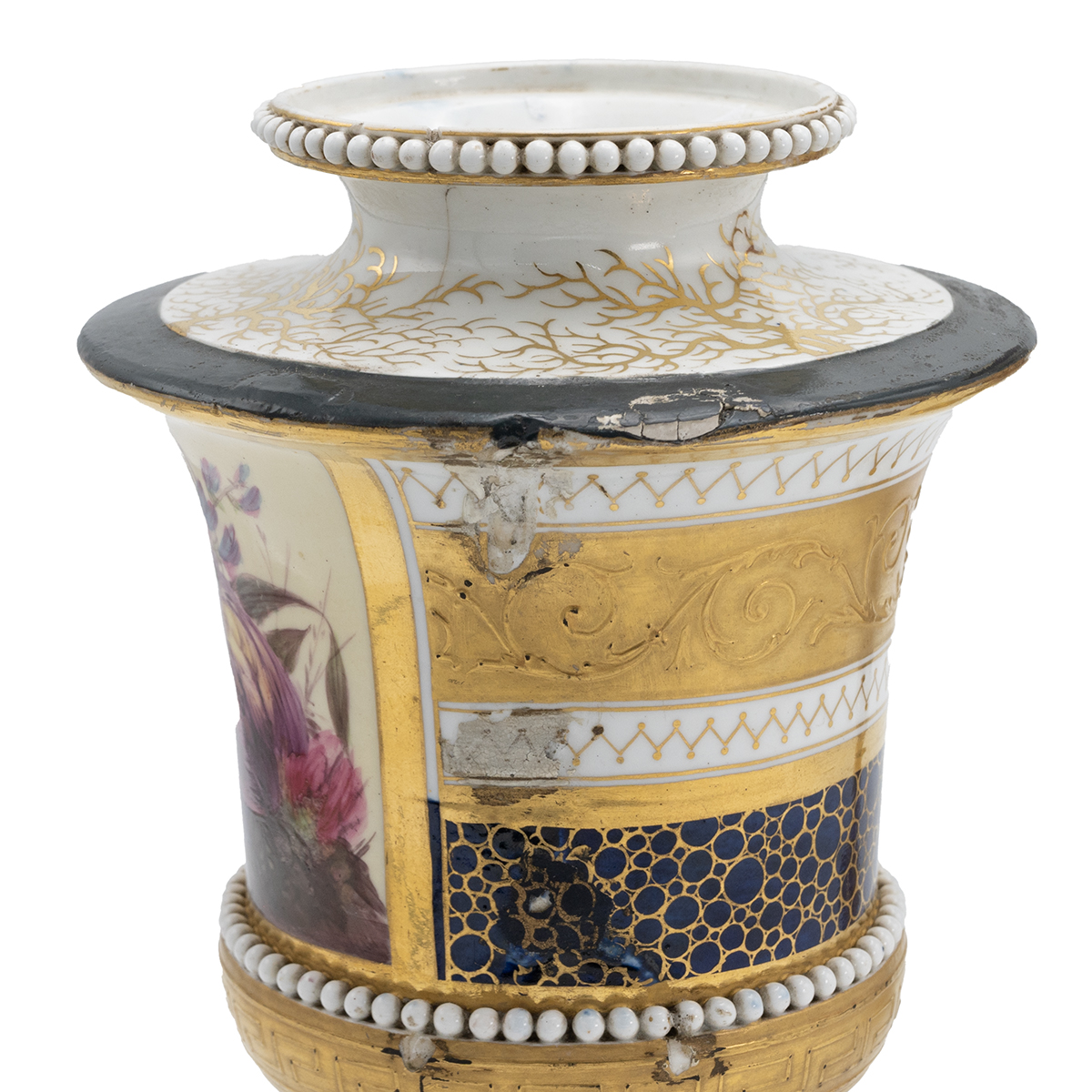 Barr Flight & Barr early 19th century vase of urn form hand decorated with a bouquet of flowers a... - Image 4 of 6