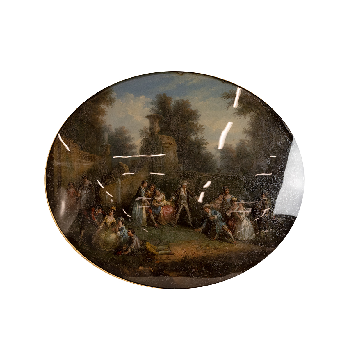 After Nicolas Lancret (1690-1743), 19th Century French School - Blind Man's Buff and A Fête Galan... - Image 3 of 4