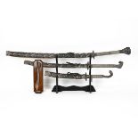 Set of three decorative Katana (ranging in length from 108cm to 60cm in length including the scab...
