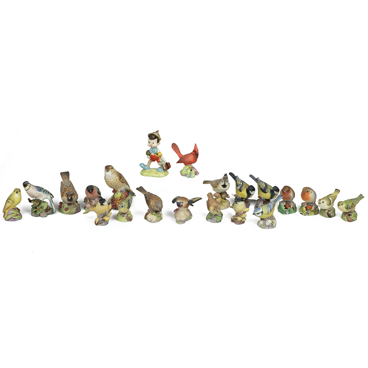 Royal Worcester bird figurines, all matt glazed, 20 in total together with a Beswick figurine of ...
