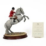 Border Fine Arts "Spirited" figurine - grey horse - Limited Edition (276/500) on wooden base with...