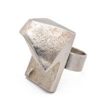 Björn Weckström for Lapponia, “Celia’s awakening” a silver ring, Finland, 1969, finger size  L.