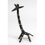 Walter Bosse (Wien 1904 - 1979 Iserlohn), Giraffe aus Bronze, Ausführung: Herta Baller Wien 1950er