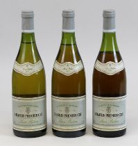 3 Flaschen 1990er Chablis Premier Cru, Grand Vin de Bourgogne, Léon Palais, J.L. Quinson, Fleurie,