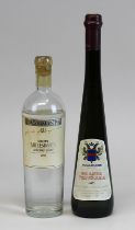 2 Flaschen Grappa, 2. H. 20. Jh.: eine Flasche Grappa Friulana, Dall'Agnese di Serre, Pradamano