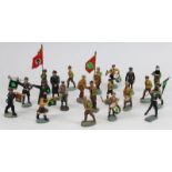 Konvolut Soldatenfiguren aus Elastolin und Lineol, Deutsches Reich 1933-45, 21 verschiedene Figuren,