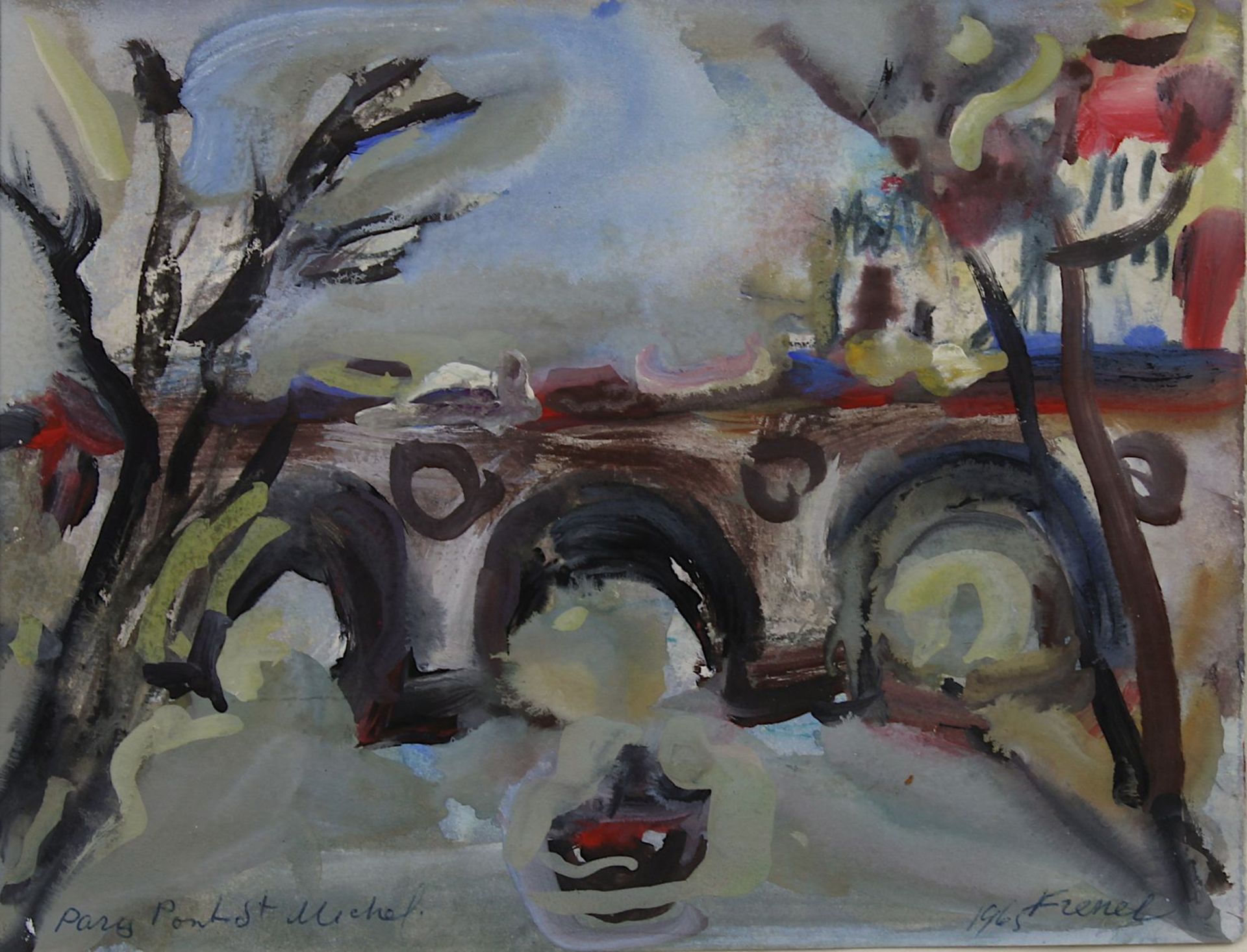 Frenkel, Yitzhak/Frenel Alexander (Odessa 1899 - 1981 Tel Aviv), "Paris, Pont St. Michel", - Bild 2 aus 2